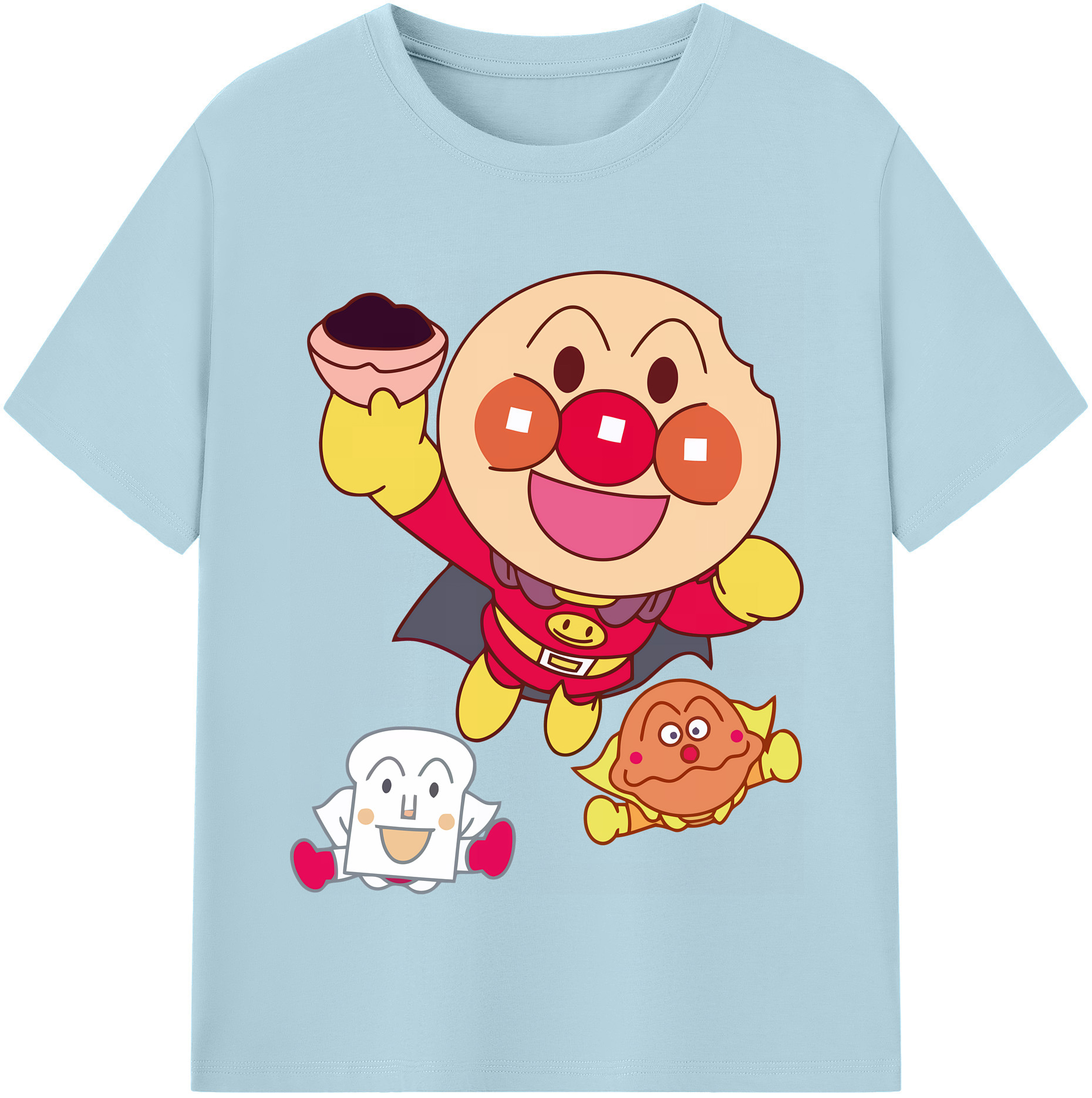 （画像用） アンパンマン Anpanman 綿100％半袖Tシャツ（フロントプリント）